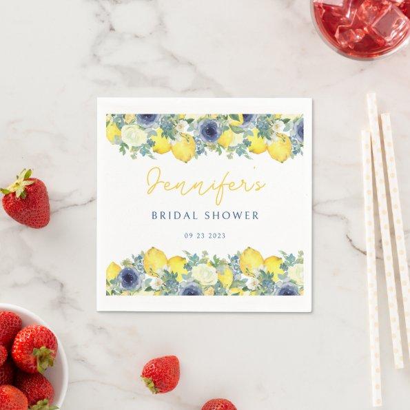Light yellow lemon  paper napkins