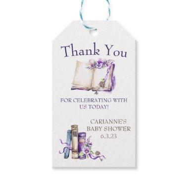 Lilac A New Chapter Begins Shower Gift Tags