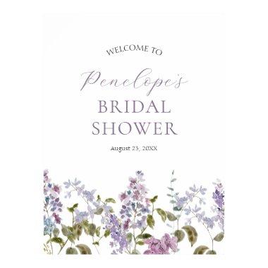 Lilac and Lavender Flowers  Welcome Poster