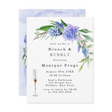 Lilac Blue Hyacinth Peony Brunch & Bubbly Invites