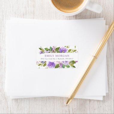 Lilac Floral Personalized Return Address Labels