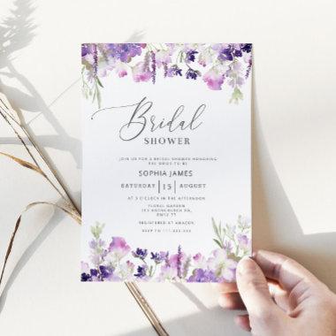 Lilac lavender bridal shower Invitations