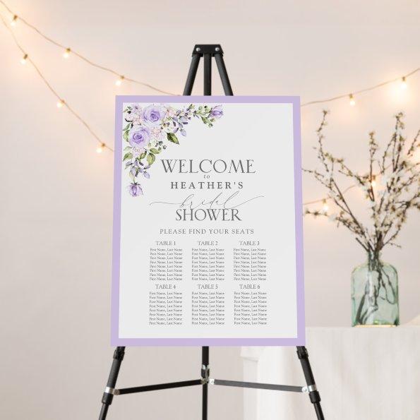 Lilac Lavender Floral  6 Table Foam Board