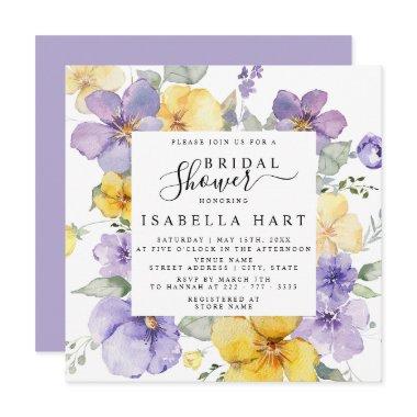 Lilac Lavender Yellow Purple Floral