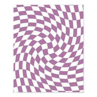 Lilac Purple Wedding Collection Check Checkered Poster