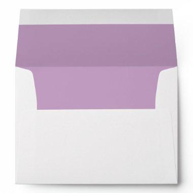 Lilac Wedding Elegant Modern Return Address Envelope