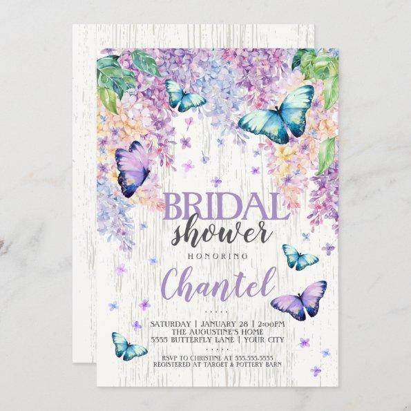 Lilacs and Butterfly | Bridal Shower Invitations