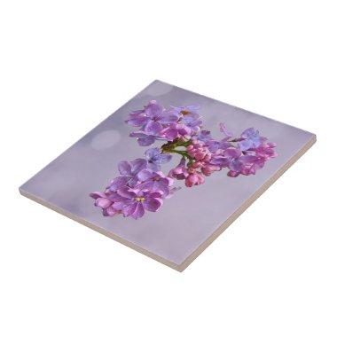 Lilacs in Springtime Tile