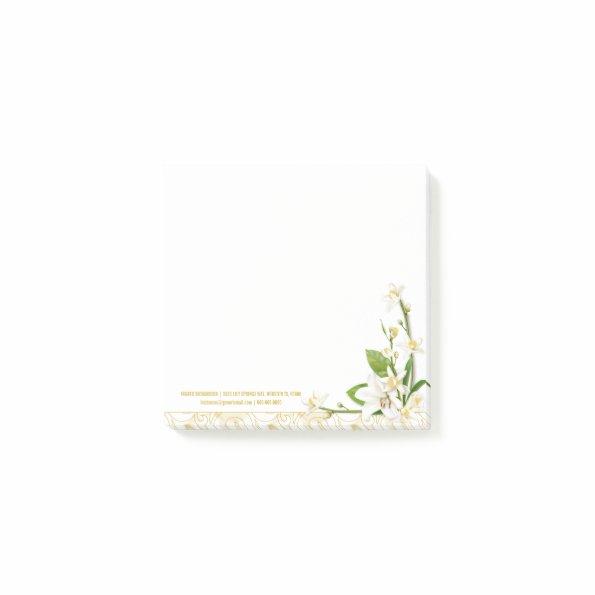 Lily Lemon Blossom Spring Post-it Notes
