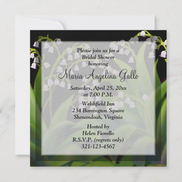 Lily of the Valley Floral Bridal Shower Invite