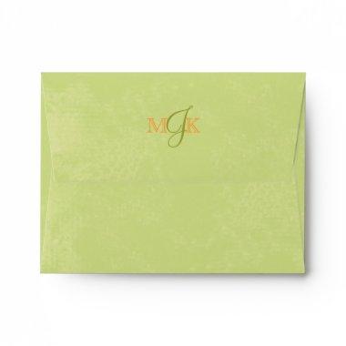 Lime Green Pre Addressed Wedding Envelope
