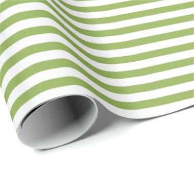 Lime Green | White Stripe Wrapping Paper