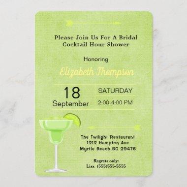 Lime Margarita Bridal Cocktail Shower Invitations