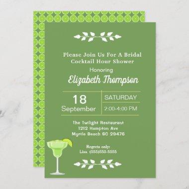 Lime Margarita Bridal Cocktail Shower Invitations