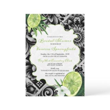 Lime Tile Bridal Shower Invitations