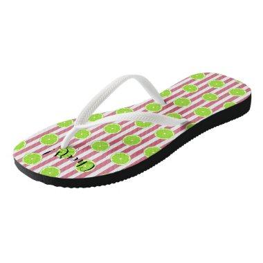 Limes And Nantucket Red Fiesta Party Flip Flops