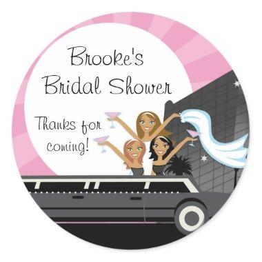 Limo Bridal Shower Sticker