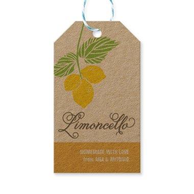 Limoncello Gift Tag, favor tag, hanging tag