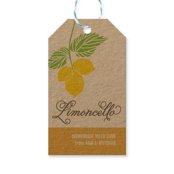 Limoncello Gift Tag, favor tag, hanging tag
