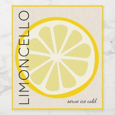 Limoncello Label With Lemon Image |