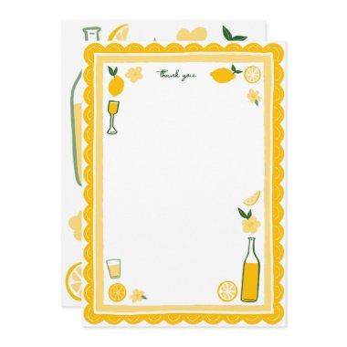 Limoncello Lemonade Lemons CUSTOM Birthday Thank You