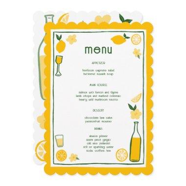 Limoncello Lemonade Lemons CUSTOM  Menu