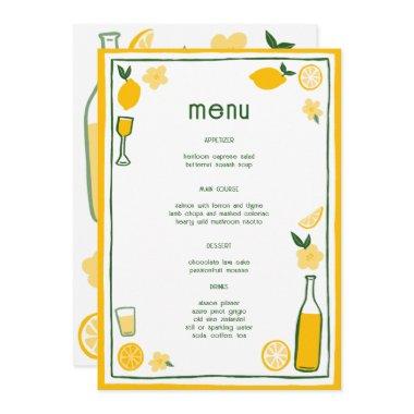 Limoncello Lemonade Lemons CUSTOM  Menu