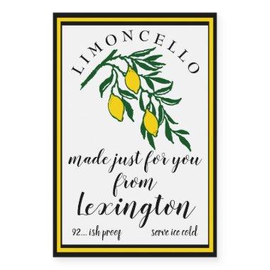 Limoncello Lemons On Branch Bottle Label |