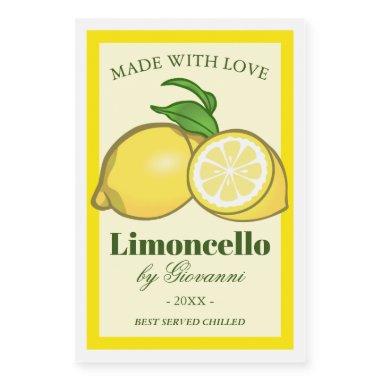 Limoncello Liqueur | Limoncino Lemons Food Label