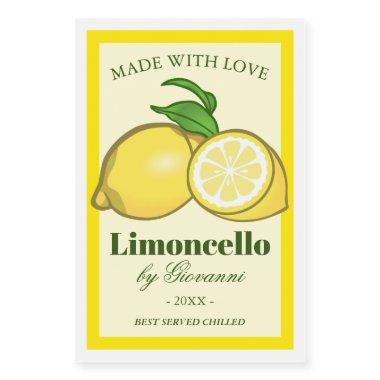 Limoncello Liqueur | Limoncino Lemons Food Label