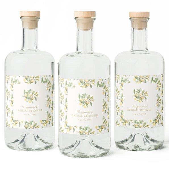 Limoncello Liquor Bottle Label