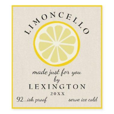 Limoncello Made Just For You Bottle Label |