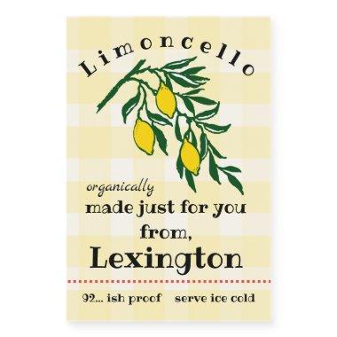 Limoncello Organic Lemons Bottle Label |