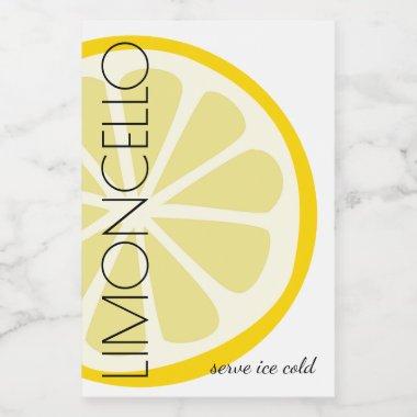 Limoncello Small Label With Modern Lemon Image |