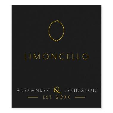 Limoncello Wedding Guest Favor Bottle Label |