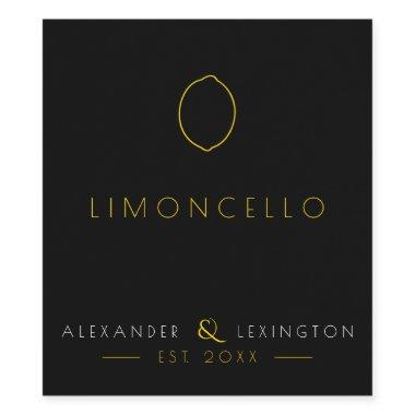 Limoncello Wedding Guest Favor Bottle Label |