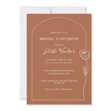 Line Drawing Rose Bridal Luncheon