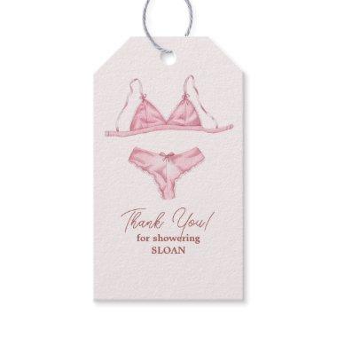 Lingerie Blush Bridal Shower Gift Tags