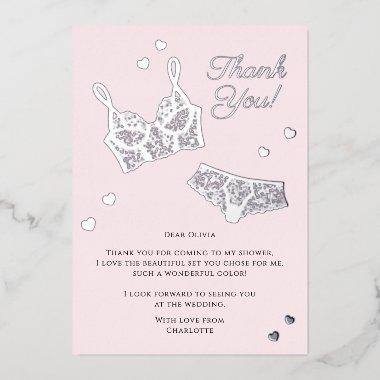 Lingerie  Panty Party Thank You Foil Holiday