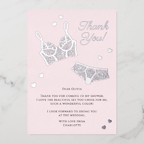 Lingerie  Panty Party Thank You Foil Holiday