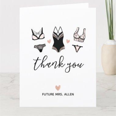 Lingerie Bridal Shower Thank You Invitations