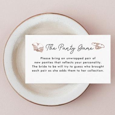 Lingerie Bridal Shower The Panty Game Invitations