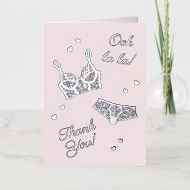 Lingerie Party  Panty Party Thank You Foil Greeting