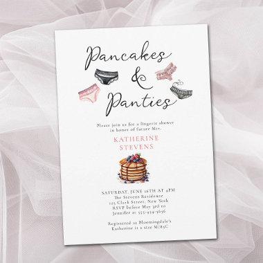 Lingerie Party Pancakes Panties Chic Bridal Shower Invitations