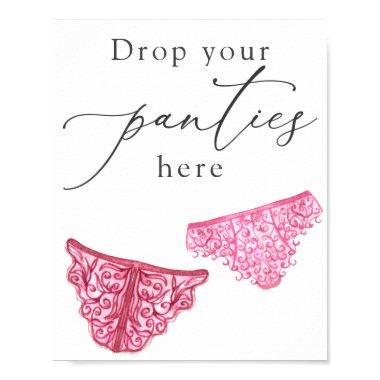 Lingerie Shower Drop Your Panties Here Sign