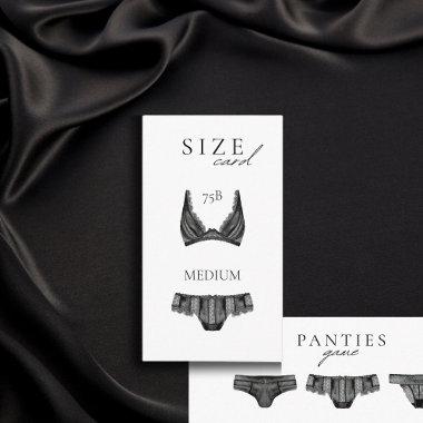 Lingerie Shower Size Invitations Black Lace
