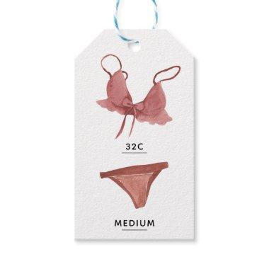 Lingerie Size Gift Tags