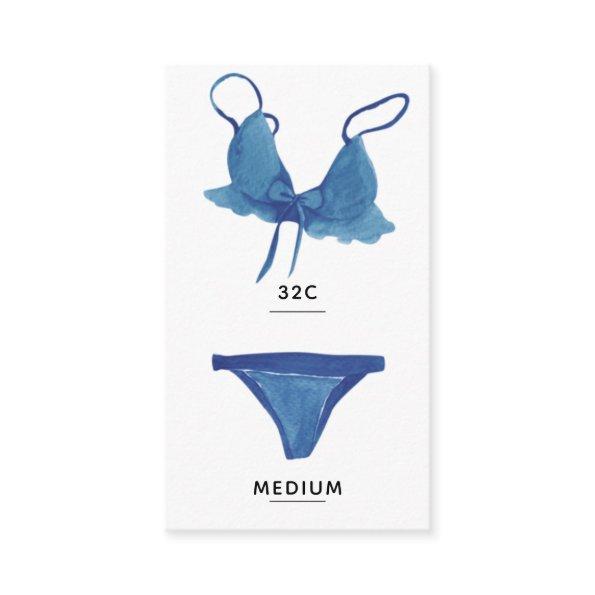 Lingerie Size Insert Card