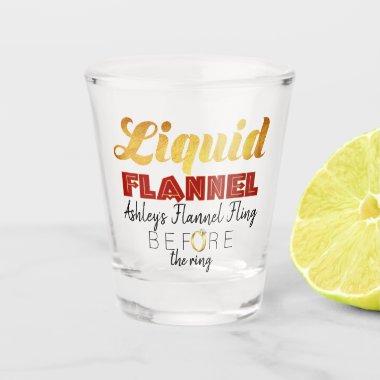 Liquid Flannel Fling Before the Ring|Gold Foil Shot Glass