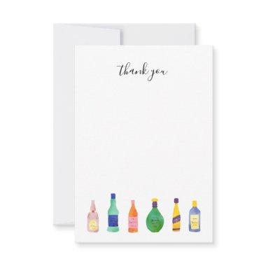 Liquor Bottle thank you note